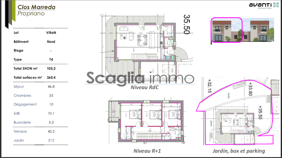 Propriano Maison neuve 4 pièces 105 m²