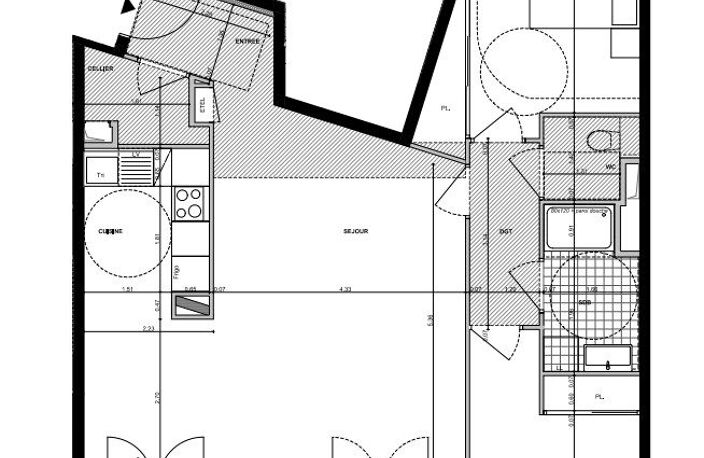 Appartement T3 de 93 m² (garage+loggia — photo 2