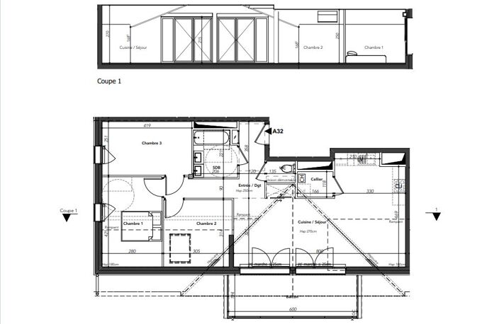 Appartement neuf T4 de 79,99m2, surface utile de 91,79m2 — photo 3