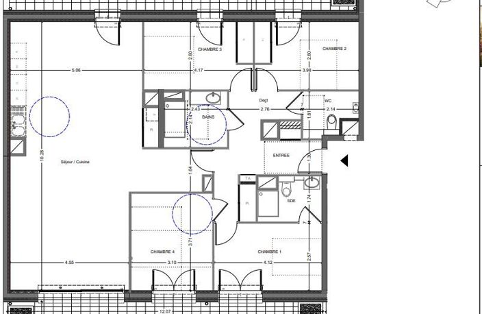 Au 4ème étage appartement attique T5 de 122m², — photo 3