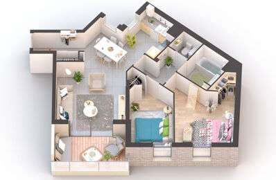 appartement neuf T3 pièces 70 m2 à vendre à Toulouse (31400)