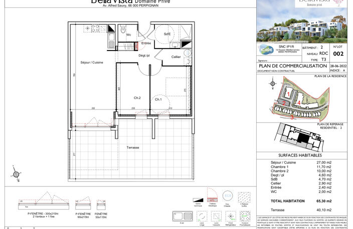 F3 65 m2 à étrenner avec terrasse 40 m2 et 2 parkings — photo 2