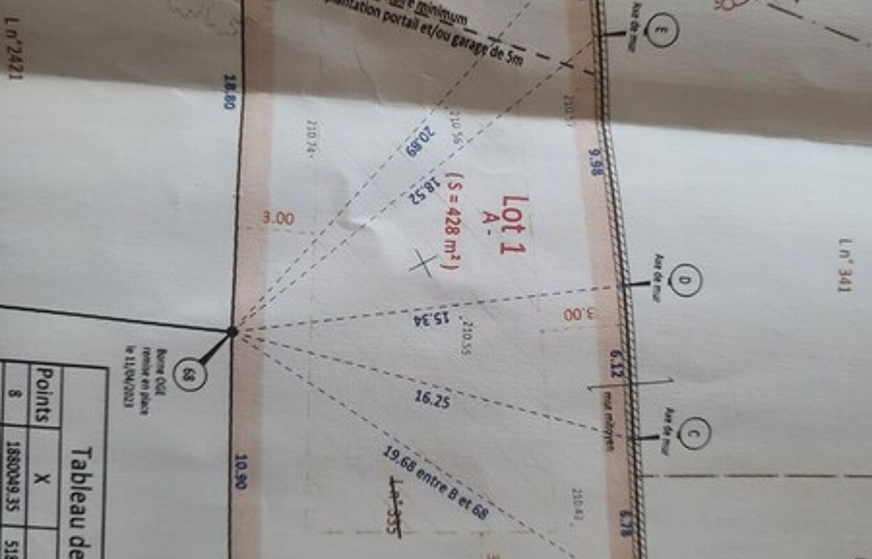 terrain  pièces 428 m2 à vendre à Lagnieu (01150)