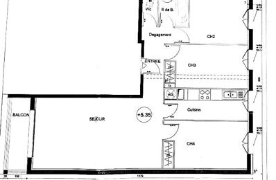 appartement 4 pièces 73 m2 à vendre à Bondy (93140)