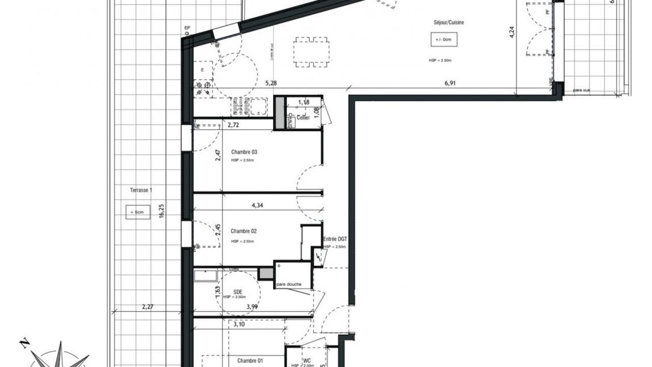 appartement 4 pièces 96 m2 à vendre à Vannes (56000)