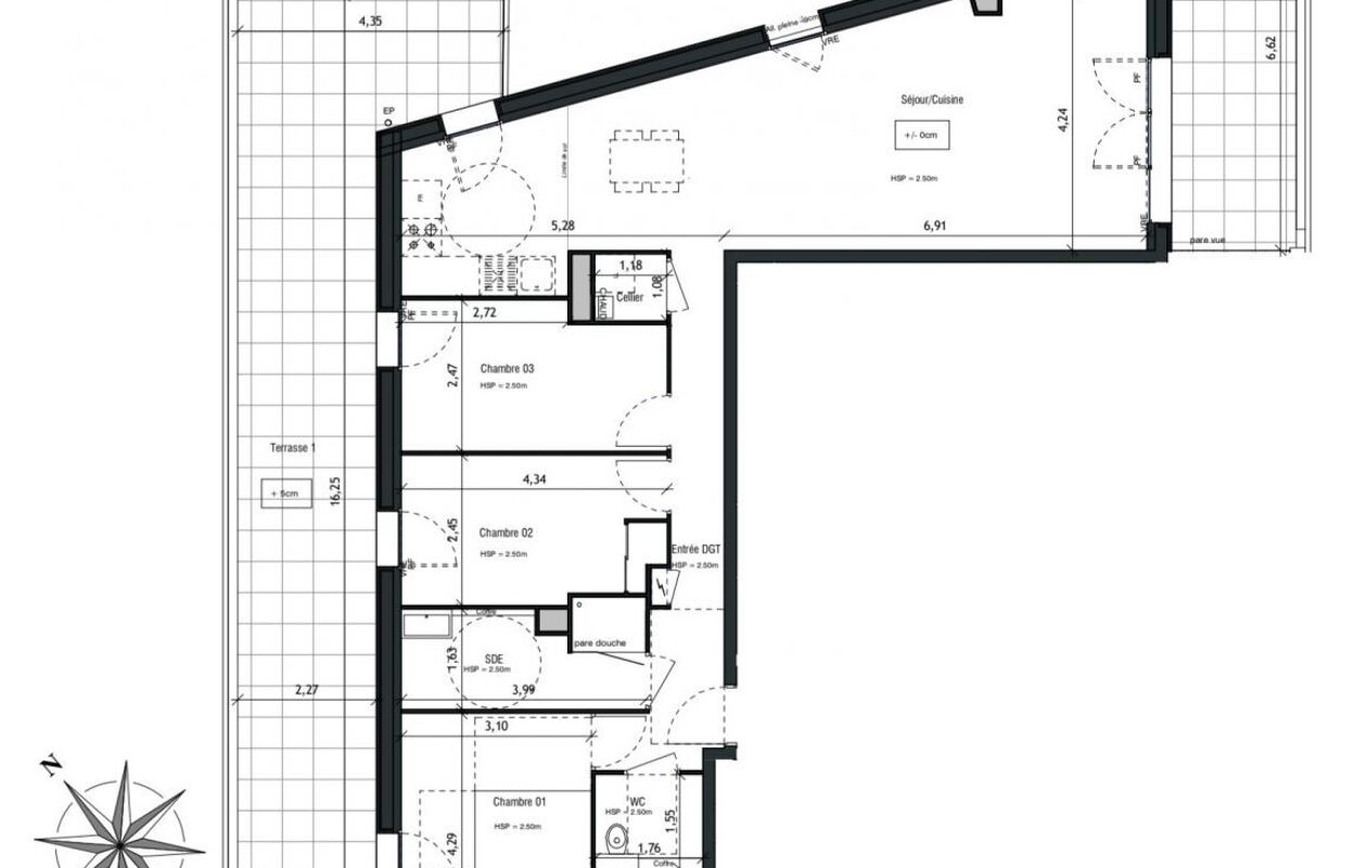 appartement 4 pièces 96 m2 à vendre à Vannes (56000)
