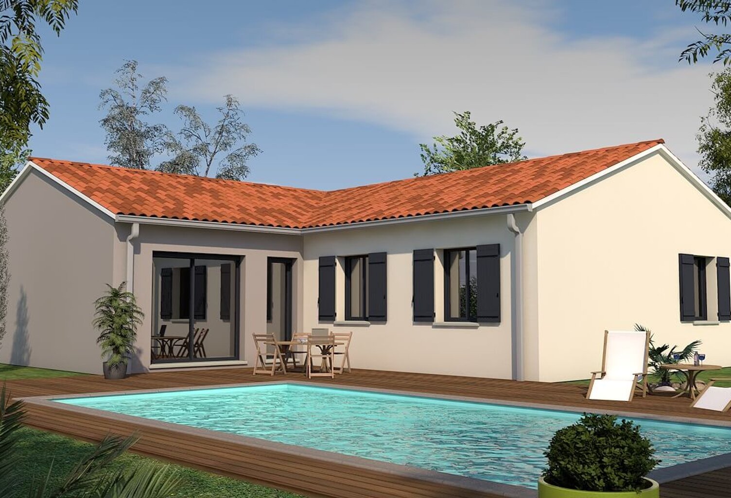 Maison 4 pièces 96.00 m² - Terrain: 419 m² — photo 1