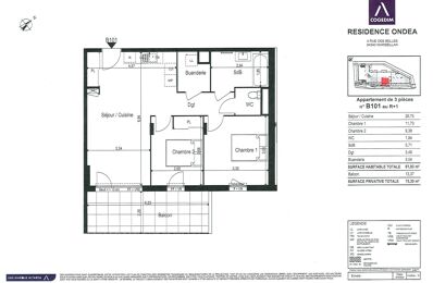 appartement 3 pièces 61 m2 à vendre à Marseillan (34340)