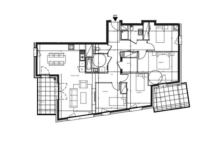 Appartement neuf T5 de 107,46m2, surface utile 126,33m2 — photo 3