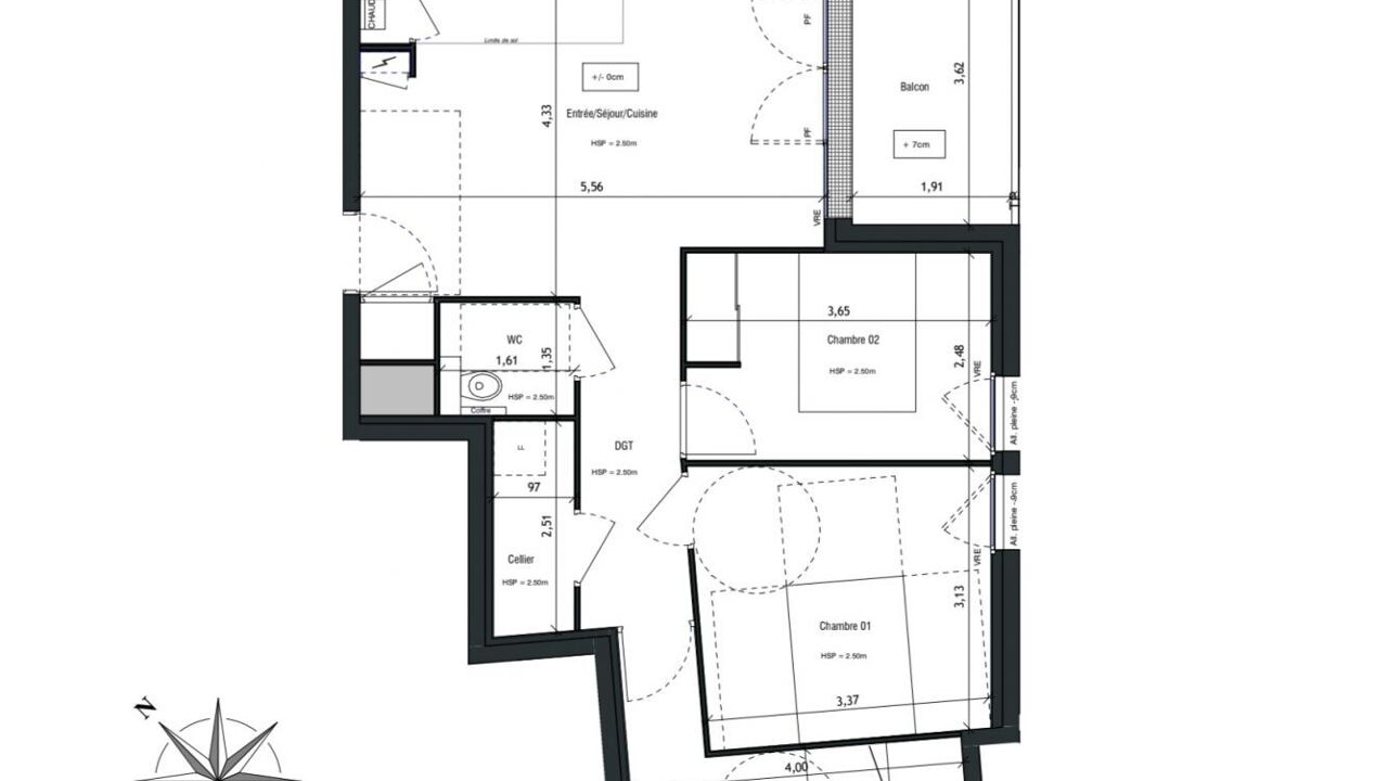 appartement 3 pièces 60 m2 à vendre à Vannes (56000)