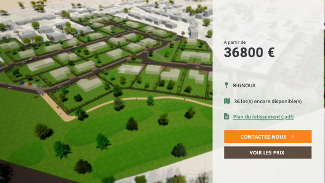 terrain  pièces 494 m2 à vendre à Bignoux (86800)