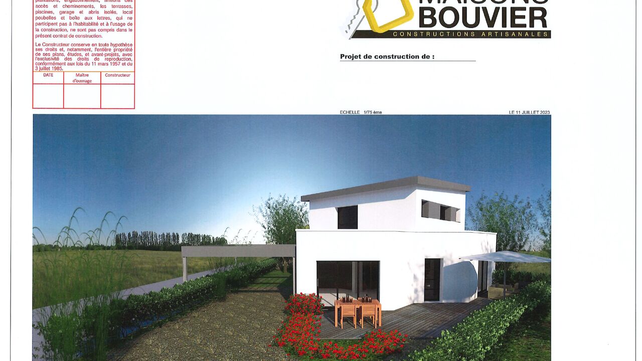 maison 110 m2 à construire à Treillières (44119)