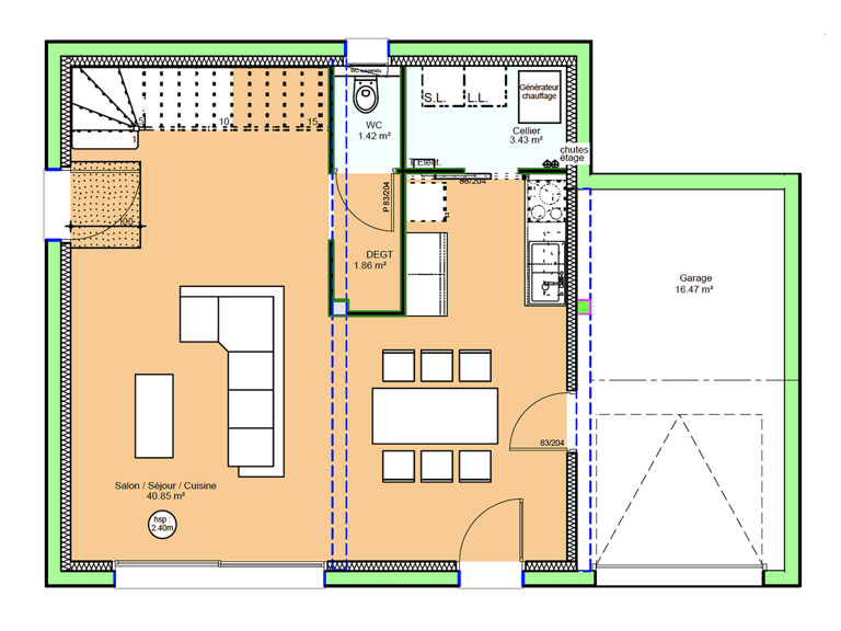 Projet de construction d'une maison 92.62 m² avec terrai... — photo 1
