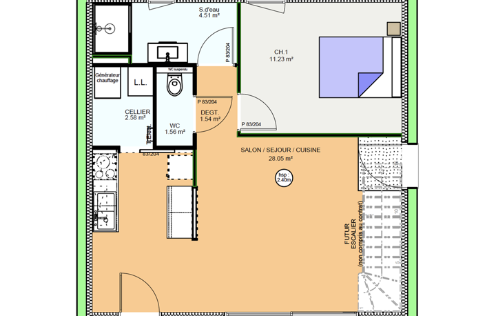 Projet de construction d'une maison 63 m² avec terrain à... — photo 2