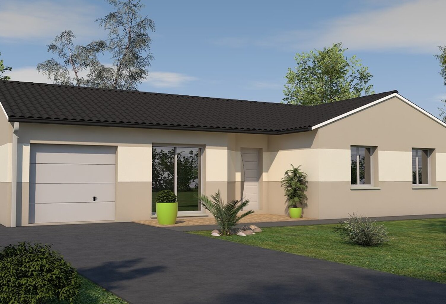 Maison 4 pièces 92.00 m² - Terrain: 353 m² — photo 1