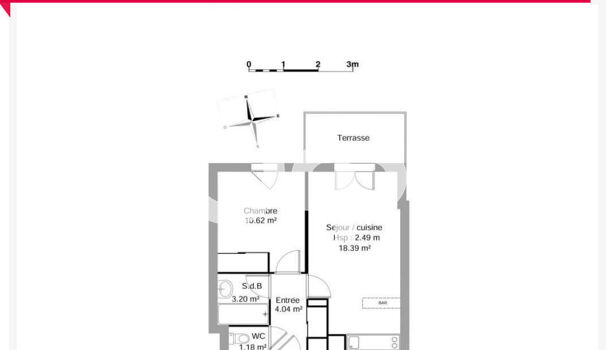 Appartement 2 pièces  à vendre Billère 64140