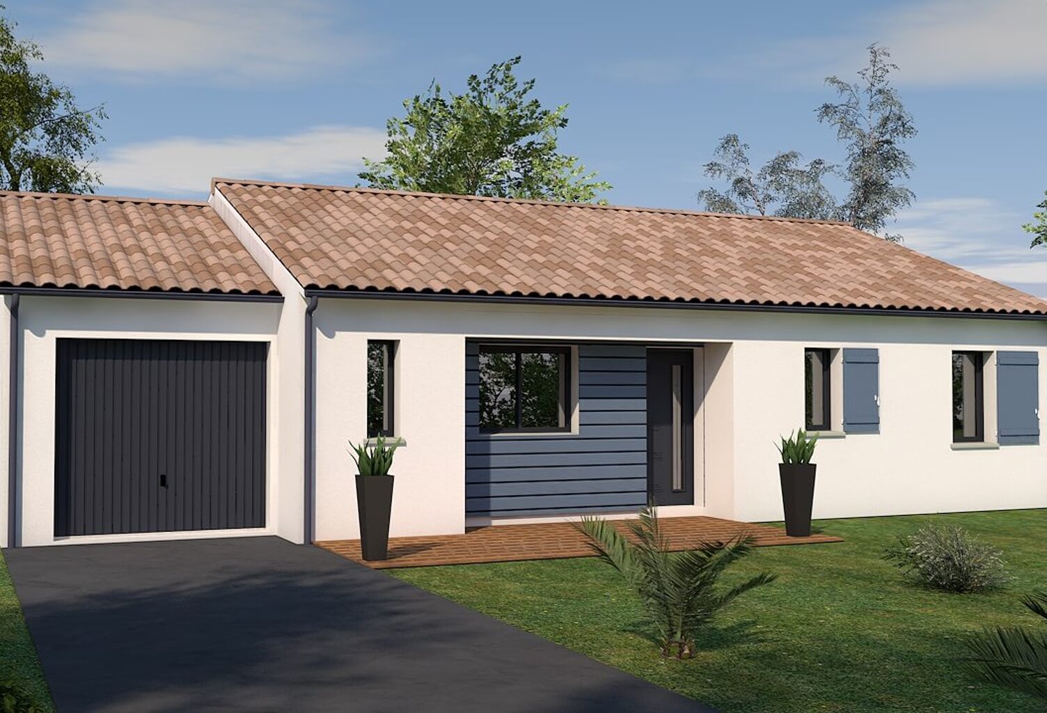Maison 4 pièces 96.00 m² - Terrain: 743 m² — photo 1