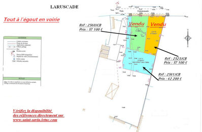 vente terrain 62 200 € à proximité de Saint-Martin-Lacaussade (33390)