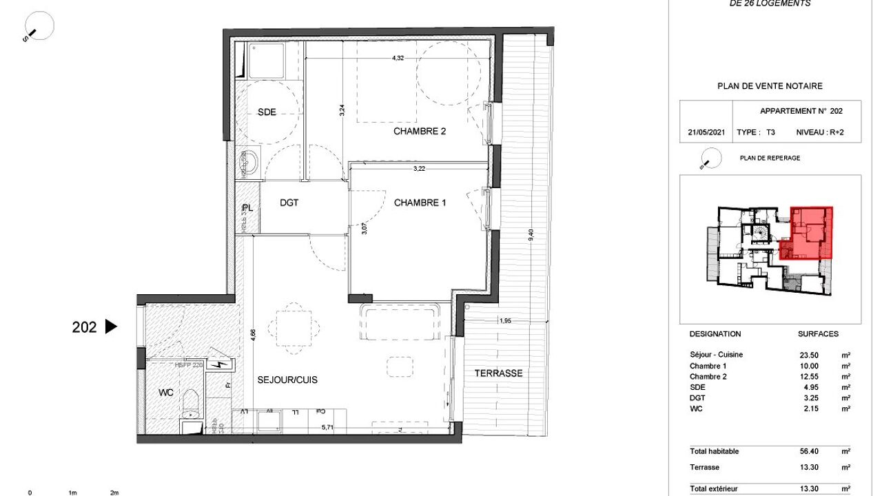 appartement 3 pièces  m2 à vendre à Nice (06100)