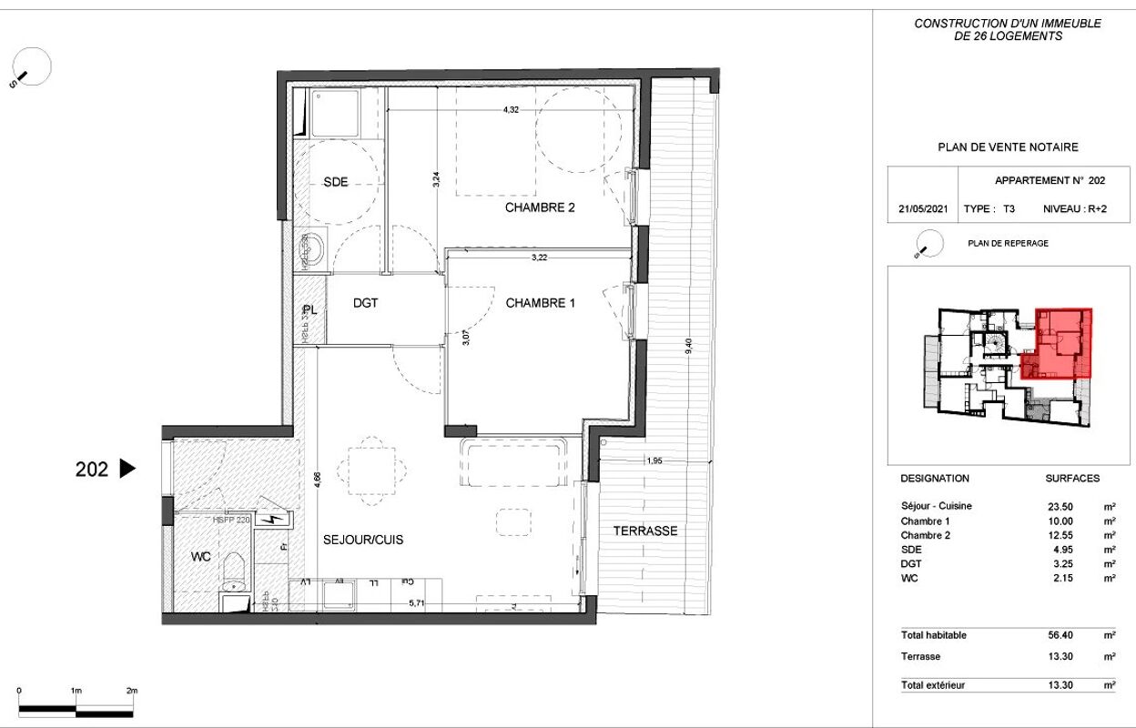 appartement 3 pièces  m2 à vendre à Nice (06100)