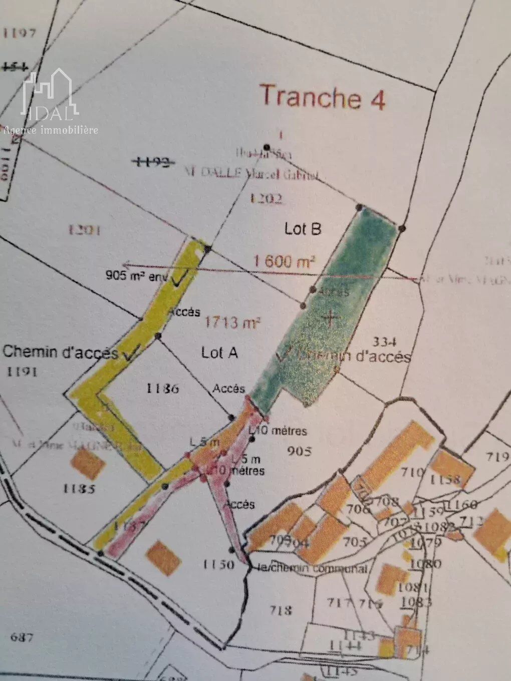 Photo Terrain  constructible de 1713 m² env. Lot A image 3/3