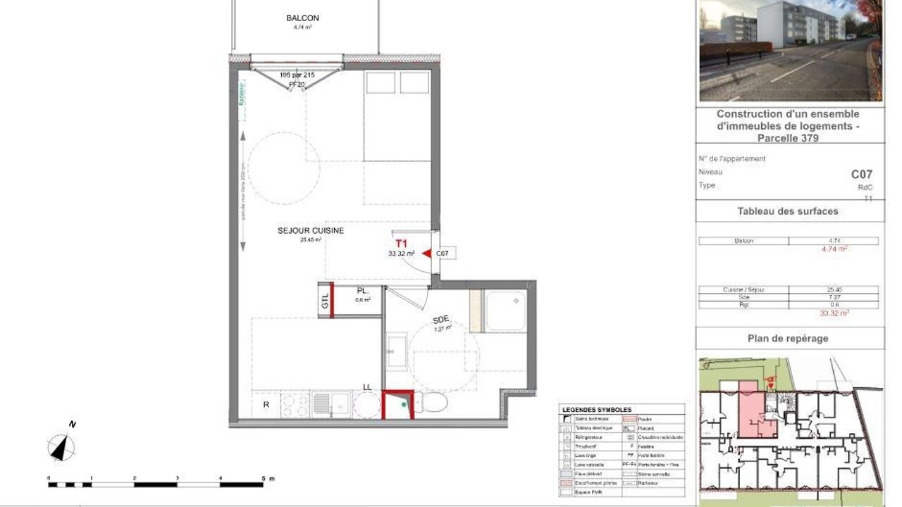 appartement 1 pièces 33 m2 à vendre à Villers-Lès-Nancy (54600)