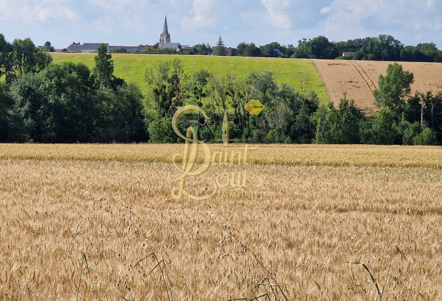 TERRAIN PLAT DE 1596 M2 EN FIN DE VILLAGE — photo 1