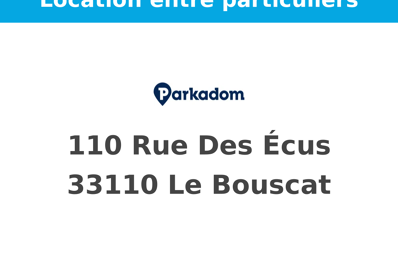 location garage 230 € CC /mois à proximité de Cénac (33360)