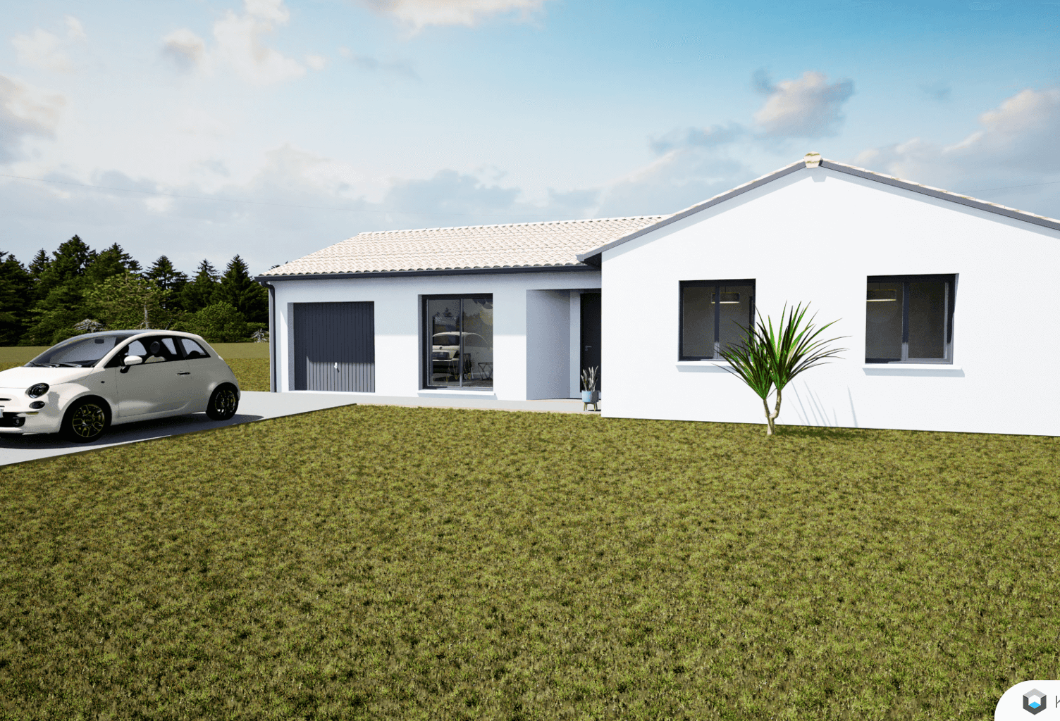 Maison 4 pièces 91.00 m² - Terrain: 328 m² — photo 1