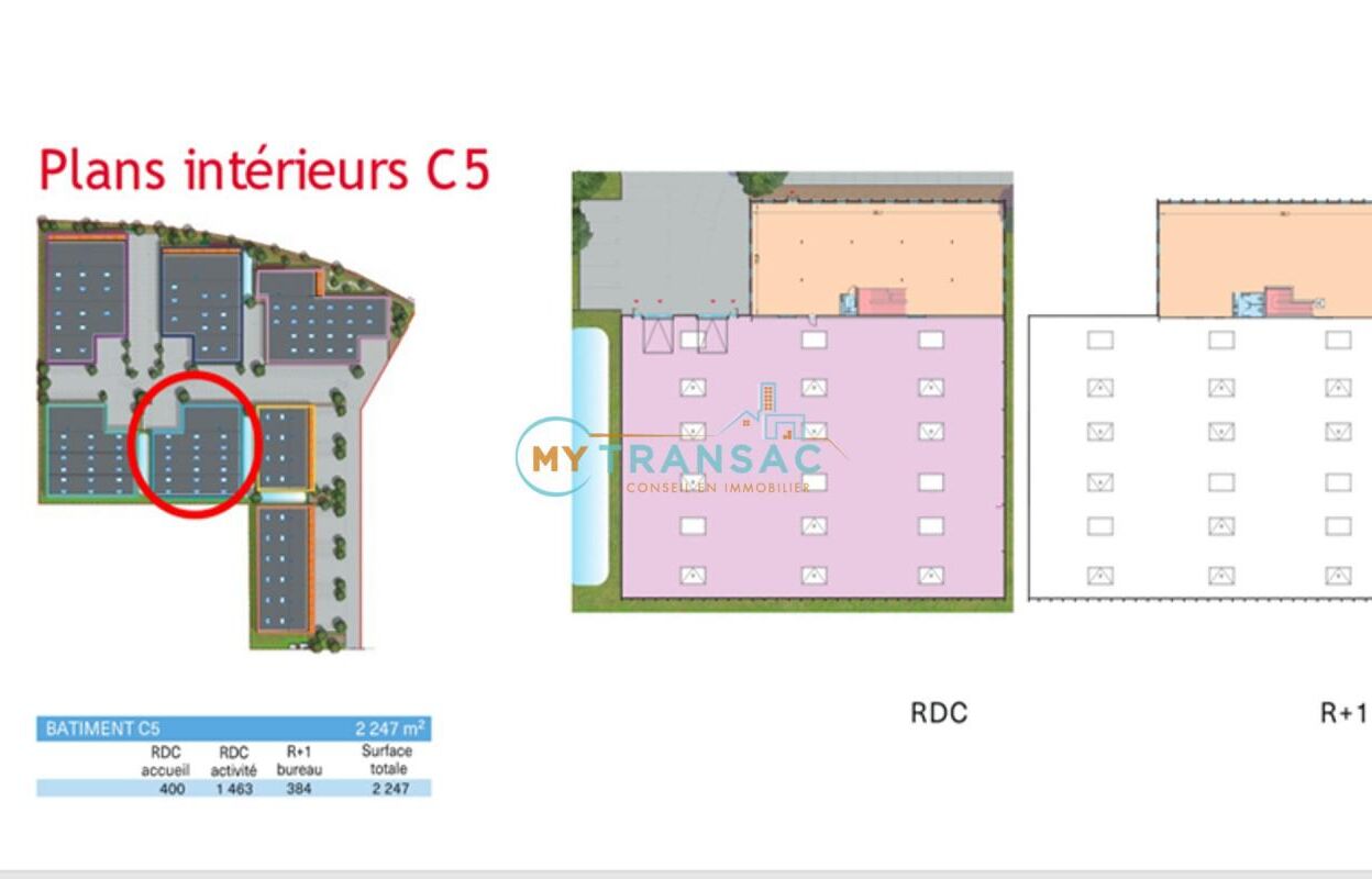 local industriel  pièces 2247 m2 à vendre à Montereau-sur-le-Jard (77950)