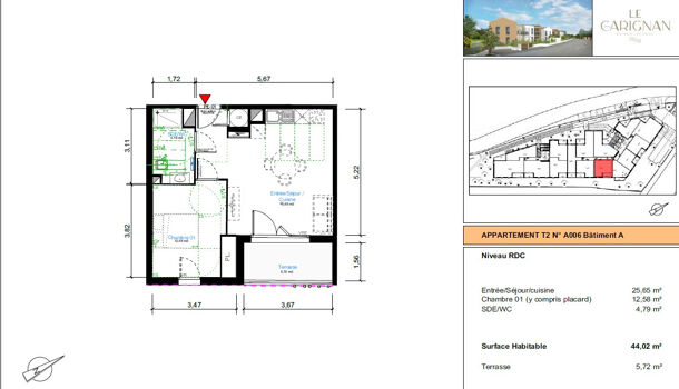 Appartement 2 pièces  à vendre Balaruc-les-Bains 34540