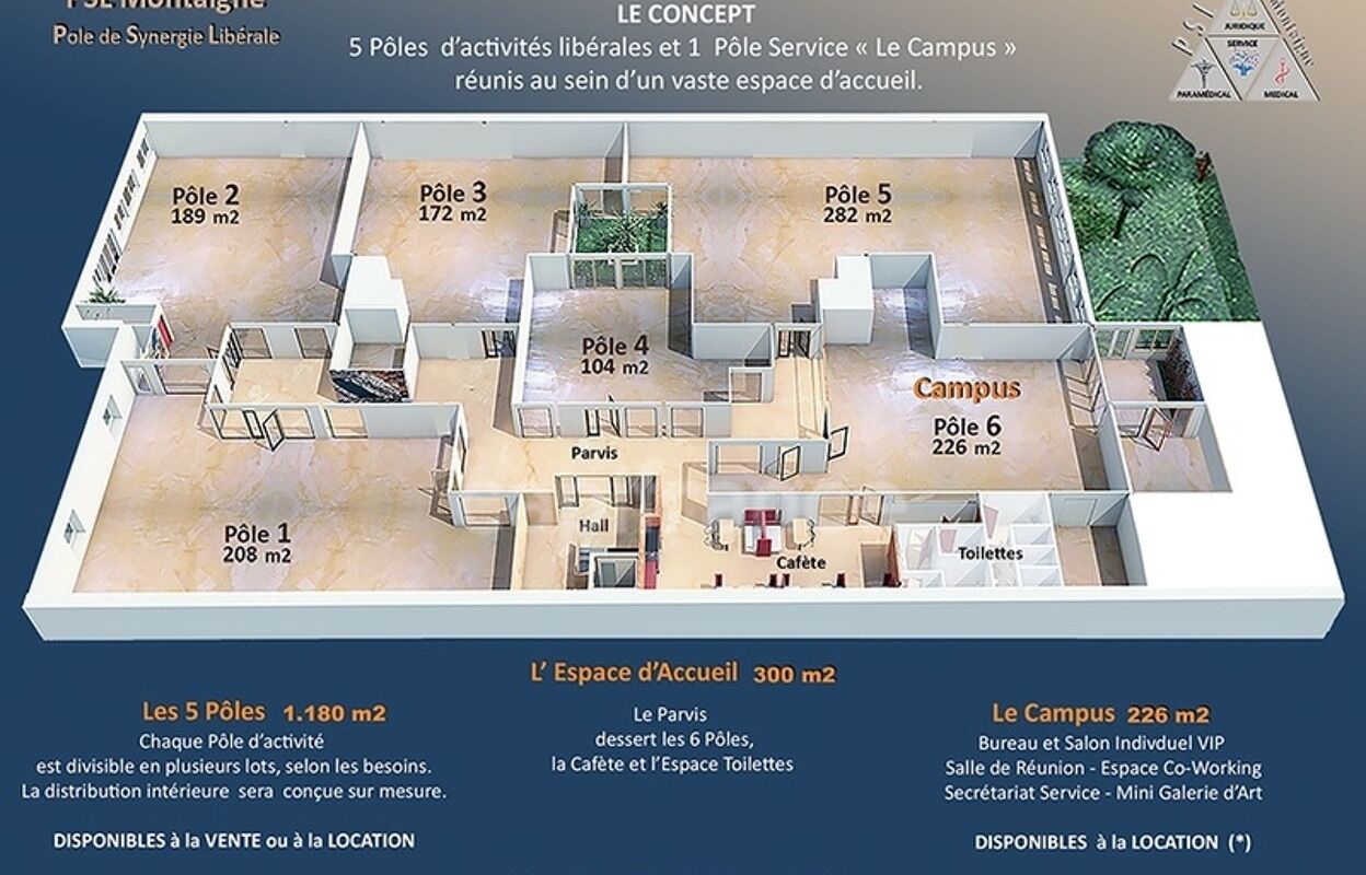 bureau 8 pièces 225 m2 à vendre à Sète (34200)