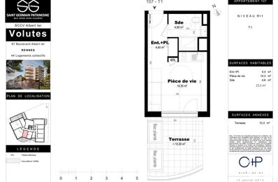 vente appartement 163 000 € à proximité de L'Hermitage (35590)