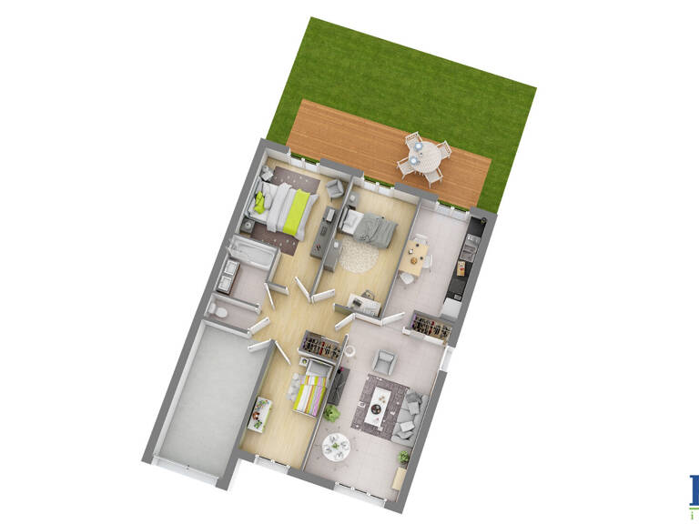 PAU LONS -  MAISON PLAIN PIED 4P 80 M2 JARDIN — photo 1