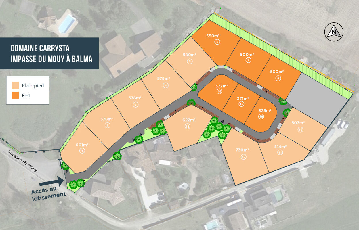 terrain  pièces 325 m2 à vendre à Balma (31130)