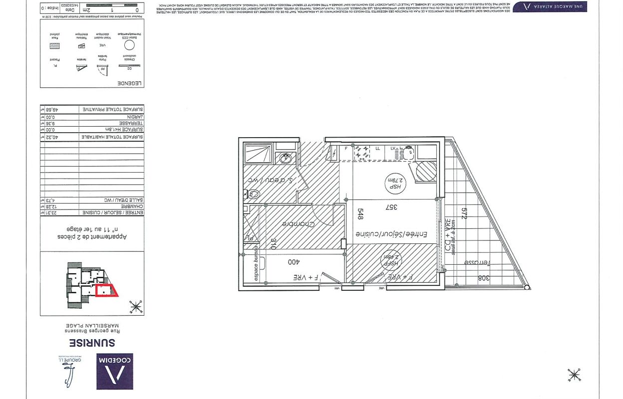 appartement 2 pièces 40 m2 à vendre à Marseillan (34340)