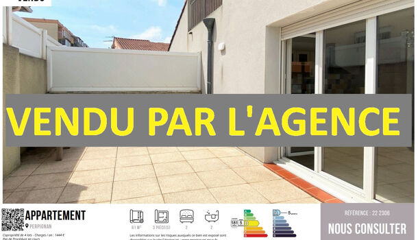 Appartement 3 pièces  à vendre Perpignan 66000