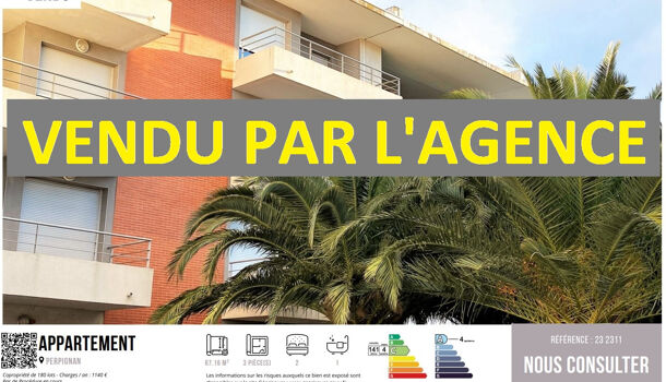 Appartement 3 pièces  à vendre Perpignan 66000