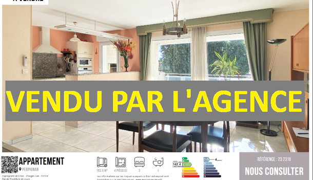 Appartement 4 pièces  à vendre Perpignan 66000