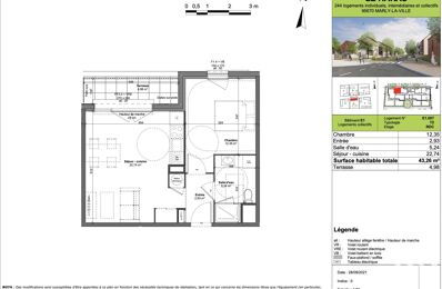 vente appartement 193 900 € à proximité de Villeron (95380)