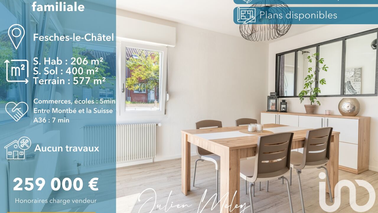 maison 8 pièces 210 m2 à vendre à Fesches-le-Châtel (25490)