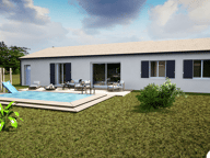 Maison plain pied 110m² - Terrain: 1759 m² — photo 2