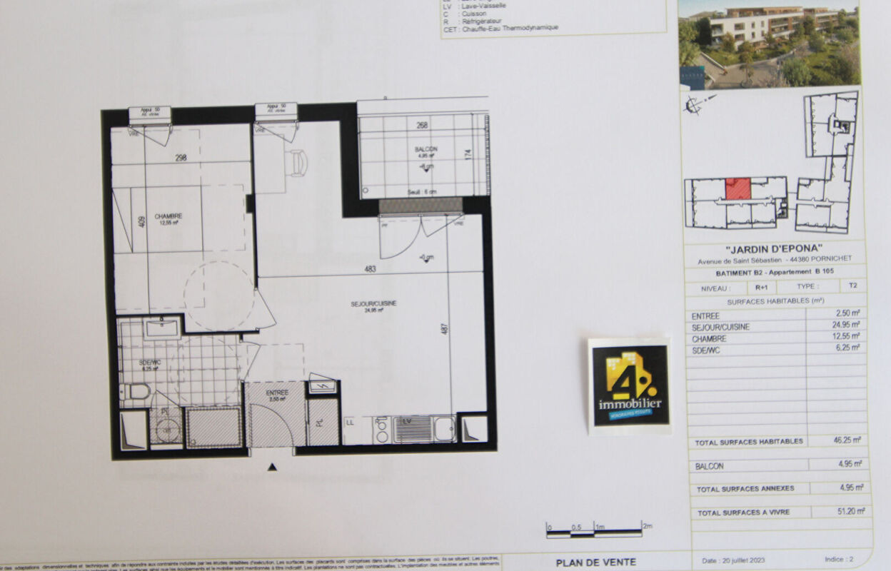 appartement 2 pièces 46 m2 à vendre à Pornichet (44380)