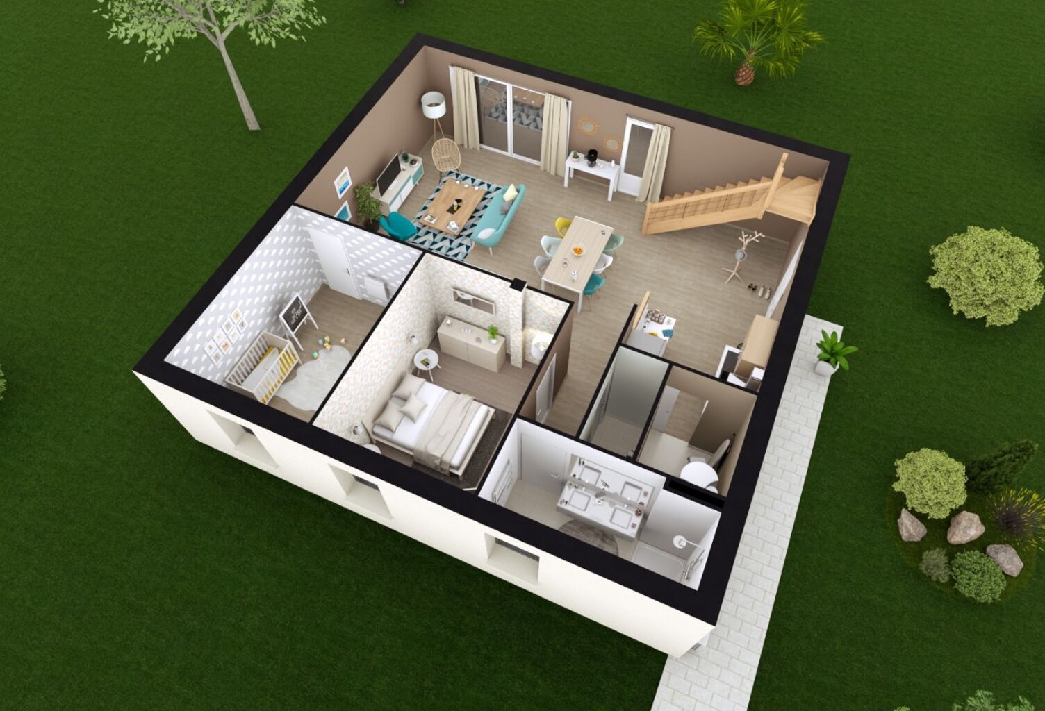 Projet de construction d'une maison 110.54 m² avec terra... — photo 1