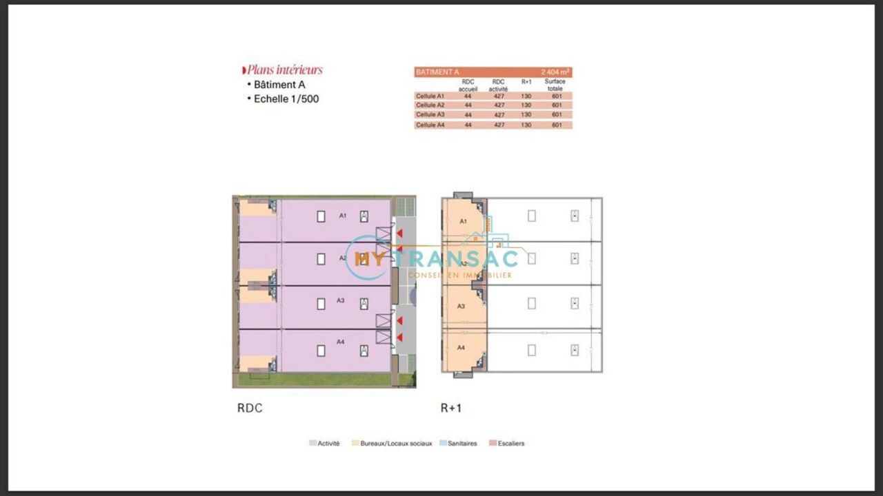 local industriel  pièces 601 m2 à vendre à Montgeron (91230)