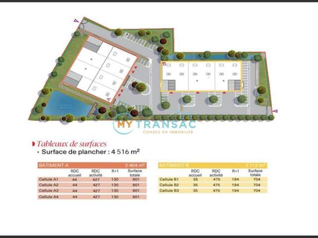 A Vendre cellules neuves d'activités et de bureaux à partir de 352m² situé à Montgeron — photo du bien