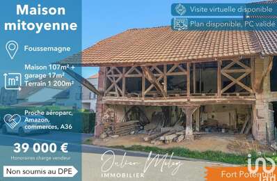 vente maison 39 000 € à proximité de Petit-Croix (90130)