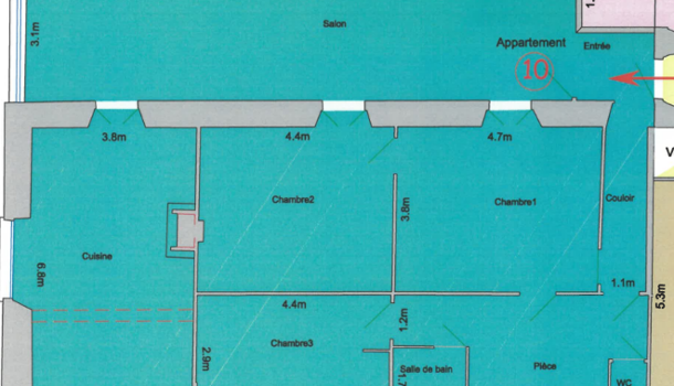 Appartement 4 pièces  à vendre Jausiers 04850
