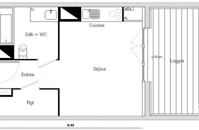 appartement 1 pièces 29 m2 à vendre à Toulouse (31400)