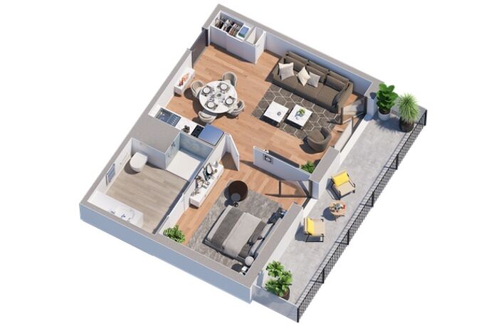 Vente programme neuf T1, T2 32 à 47 m² Clermont-Ferrand (63100) — photo 3